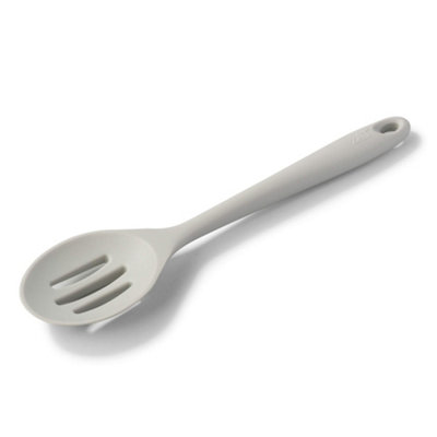 Zeal Silicone Slotted Spoon 28cm, French grey DIY at B&Q