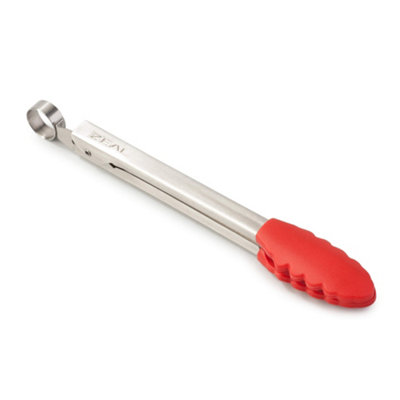 Zeal Silicone Small Cooking Tongs, 20cm, Red