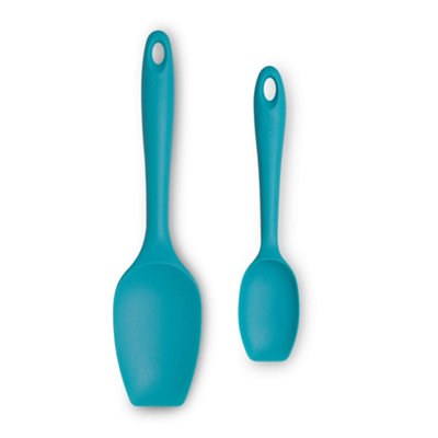 Zeal Silicone Spatula Spoon Set, Aqua