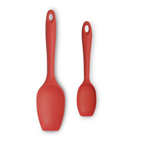 Zeal Silicone Spatula Spoon Set, Red