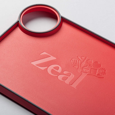 Zeal Straight to Pan Chopping Board, Red