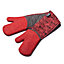 Zeal Waterproof Silicone Double Oven Gloves, Red