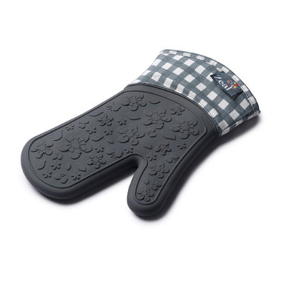 Zeal Waterproof Silicone Single Oven Mitt, Dark Grey DIY at B&Q