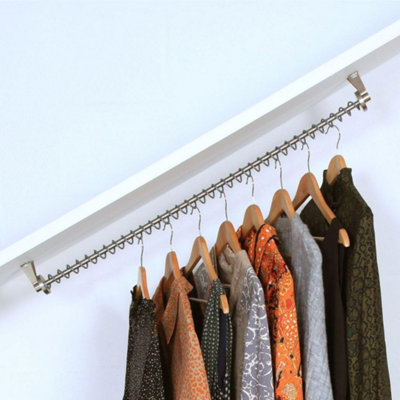 Zebedee Sloped Ceiling Clothes Rail / Angled Wardrobe Rail For Loft ...