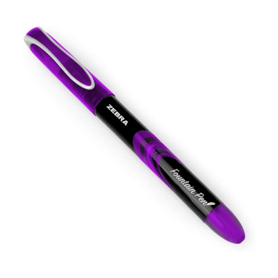 Zebra Disposable Fountain Pens Medium Tip (Violet, 12 Pack), Smooth Non ...