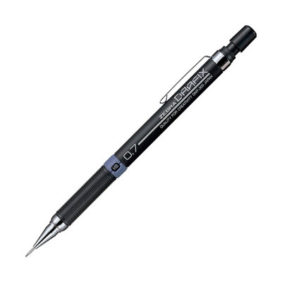 Zebra Drafix Mechanical Pencil 0.7mm - Lead Grade Indicator, Metal Clip ...