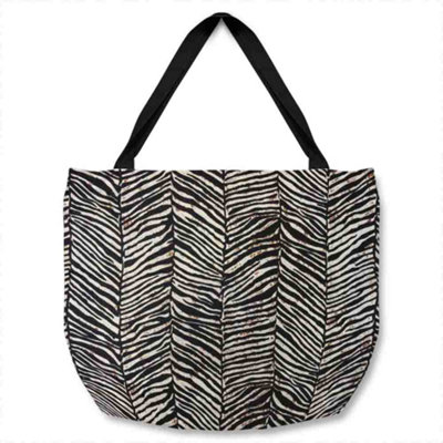 Zebra Grunge Print Tote bat Designer Style