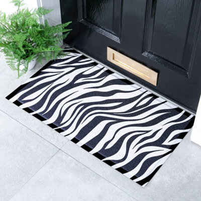 Zebra Indoor & Outdoor Doormat 70x40cm DIY at B&Q
