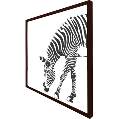Zebra (Picutre Frame) / 24x24" / Brown