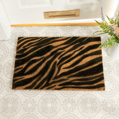 Zebra Print Doormat Regular 60x40cm DIY at B&Q