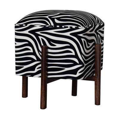 Zebra footstool deals