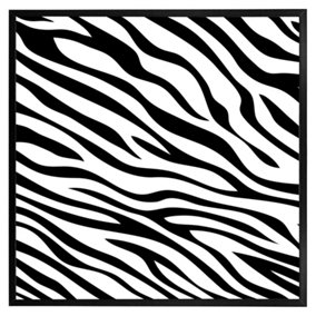 Zebra print (Picutre Frame) / 12x12" / White