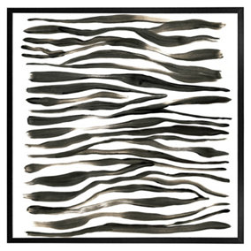 Zebra stripes (Picutre Frame) / 16x16" / Black