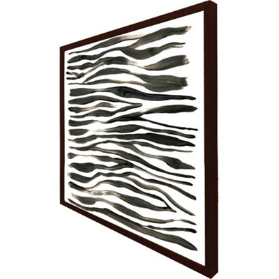 Zebra stripes (Picutre Frame) / 16x16" / Black