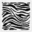 Zebra stripes print (Picutre Frame) / 24x24" / Oak