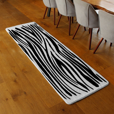 Zebra Stripes Print Runner Special Soft Home Rug
