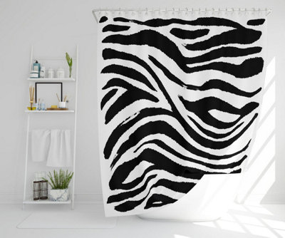 Zebra Stripes Print (Shower Curtain) / Default Title