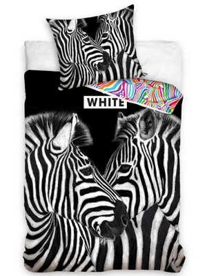 Zebras Single 100% Cotton Duvet Cover Set - European Size