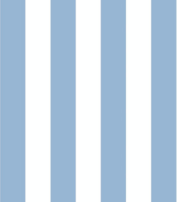 Zed Decor Blue and White Striped Wallpaper for Kids Bedroom, Living Room, Playroom and Feature Wall Wallpaper 7868