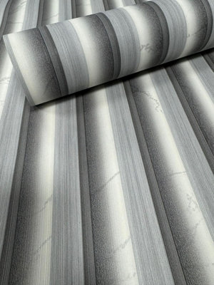 ZED Decor Heavyweight Wood Slats Panel Marble Venetian Luxury Vinyl Wallpaper (Grey White Marble)