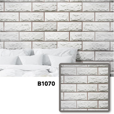 white brick self adhesive wallpaper