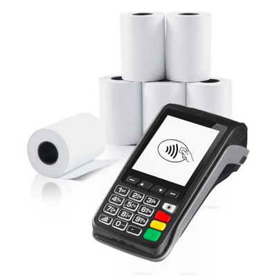 ZEDKAE 57mm x 40mm Thermal (Box of 100) Card Machine Paper PDQ Till Rolls