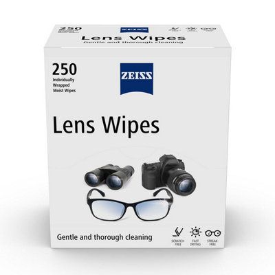 Zeiss Lens Cleaning Lens Wipes, 250 Wipes | DIY at B&Q