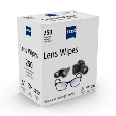 Zeiss Lens Cleaning Lens Wipes, 250 Wipes