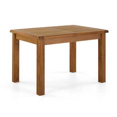 Zelah Oak 120-165cm Extendable Dining Table Seats 4-6  - By Roseland Furniture