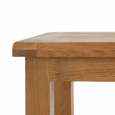Zelah Oak 50cm Lamp Side Table with Shelf - Fully Assembled By Roseland Furniture