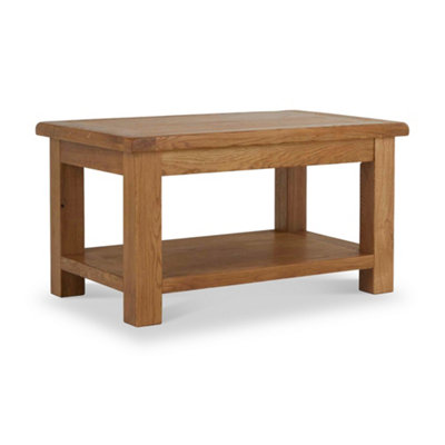 Zelah Oak 90cm Rectangular Coffee Table for Living Room - By Roseland Furniture