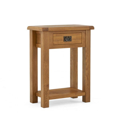 Zelah Oak Telephone Table with Drawer - By Roseland Furniture