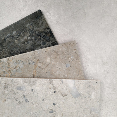 Zelus Brown Stone Effect Indoor & Outdoor Porcelain Tile - Pack of 192, 56.16m² - (L)650x(W)450mm