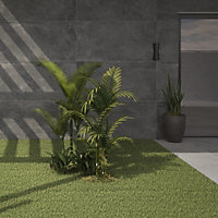 Zen Matt Dark Grey Concrete Effect Porcelain Outdoor Tile - Pack of 1, 0.54m² - (L)900x(W)600