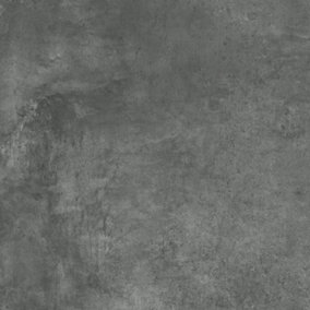 Zen Matt Dark Grey Concrete Effect Porcelain Outdoor Tile - Pack of 15, 5.58m² - (L)610x(W)610mm