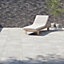 Zen Matt Perla Concrete Effect Porcelain Outdoor Tile - Pack of 2, 0.74m² - (L)610x(W)610
