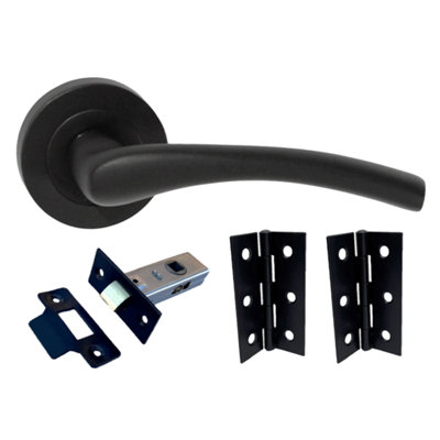 DJM Direct 5 Set Maniglie Per Porte Interne – Cromo/Satinato – Con Serrature E Cerniere 76mm
