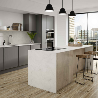 Zenith Kitchen Upstand - Marbre De Paros - 3050mm x 100mm x 12mm