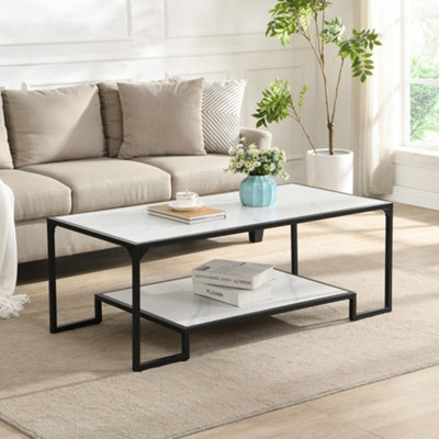 Zenith Rectangular Coffee Table with Shelf