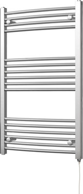 Zennor - Chrome Electric Towel Rail H1000mm x W600mm Curved 300w Standard