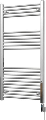 Zennor - Chrome Electric Towel Rail H1200mm x W600mm Straight 300w Thermostatic WIFI