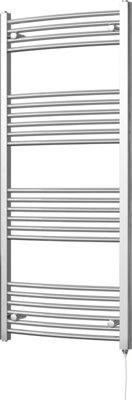 Zennor - Chrome Electric Towel Rail H1400mm x W600mm Curved 400w Standard
