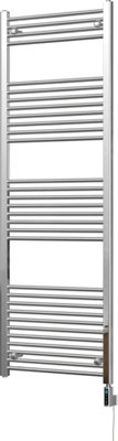 Zennor - Chrome Electric Towel Rail H1800mm x W600mm Straight 600w Thermostatic WIFI