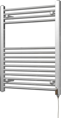 Zennor - Chrome Electric Towel Rail H800mm x W600mm Straight 200w Standard