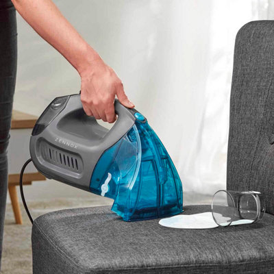 Zennox Carpet Washer Upholstery Cleaner Handheld Compact Portable Stains & Spills - Grey/Turquoise
