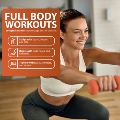ZENO Dumbbells Set of 2 - Dumbbells for Women - Hexagon Neoprene ...