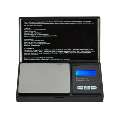 ZENO Mini Pocket Scales - 0.01g to 500g - Portable Digital Kitchen ...