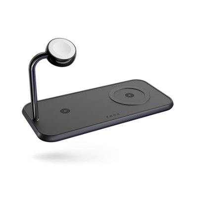 Zens Dual+Watch Wireless Charger (incl. Wall Charger) - black