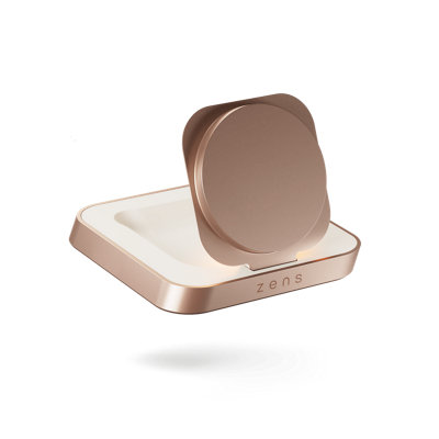Zens Nightstand Magnetic Wireless Charger (incl. Wall Charger) - copper