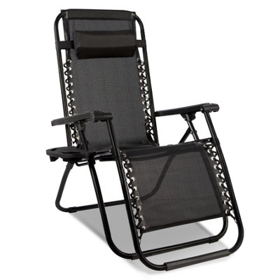 Zero Gravity Reclining Folding Garden Chair - Black